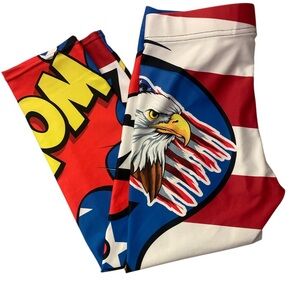 FiercePulse Patriotic Graphic Capris GUC S